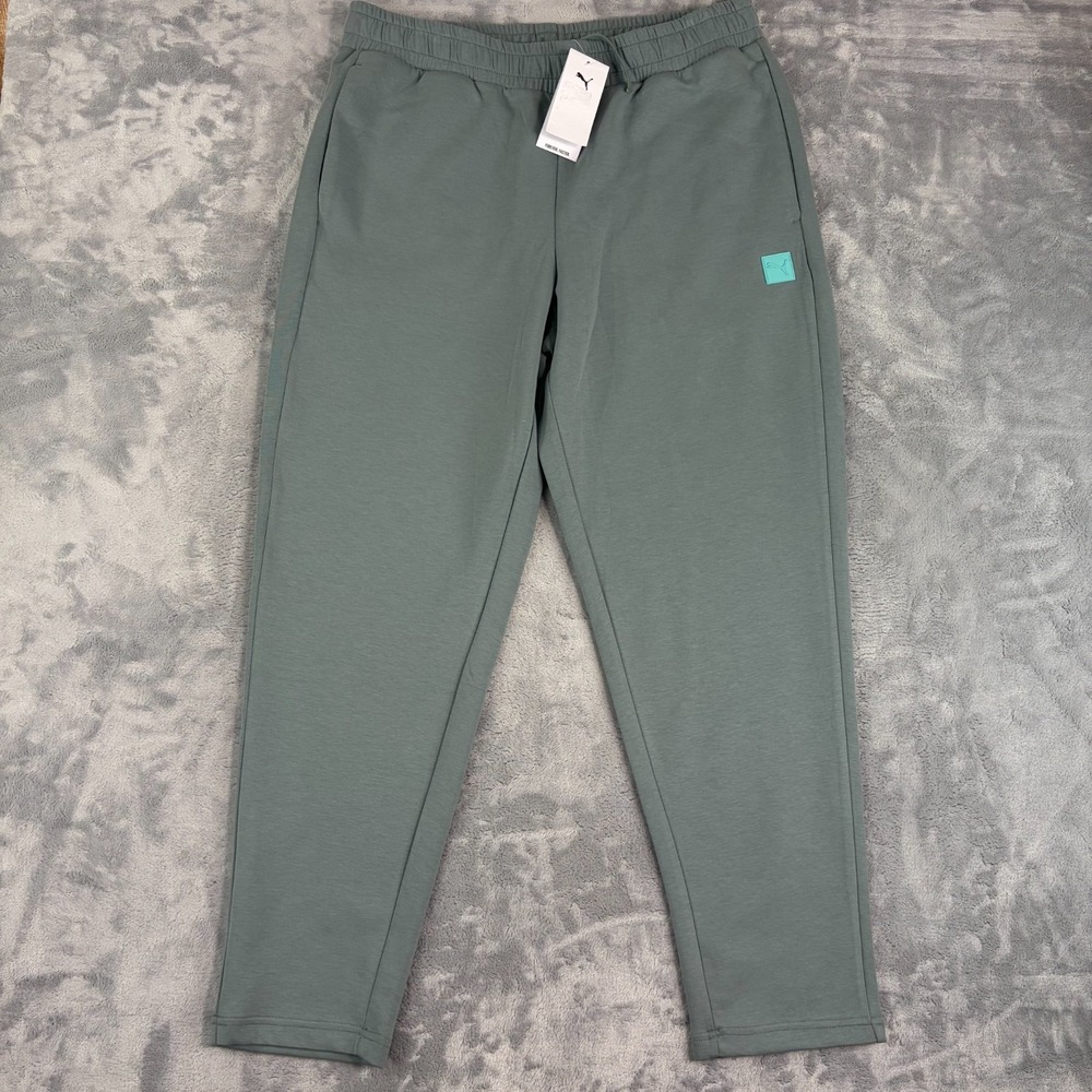 PUMA Mens XL Essentials Logomania Pants Mens Green Casual Athletic Sweatpants